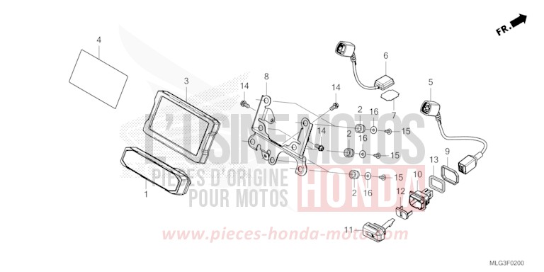 COMPTEUR de Africa Twin DCT PEARL GLARE WHITE (NHB53H) de 2022